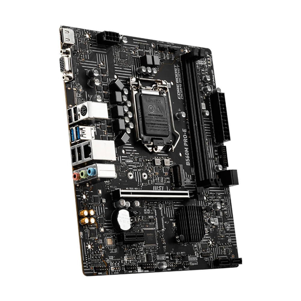 MSI B560M PRO-E Motherboard Supports Socket LGA1200 i9-11900K i7-11700K i5-11600K CPU Intel B560 Chipset 2xDDR4  PCIe 4.0 mATX