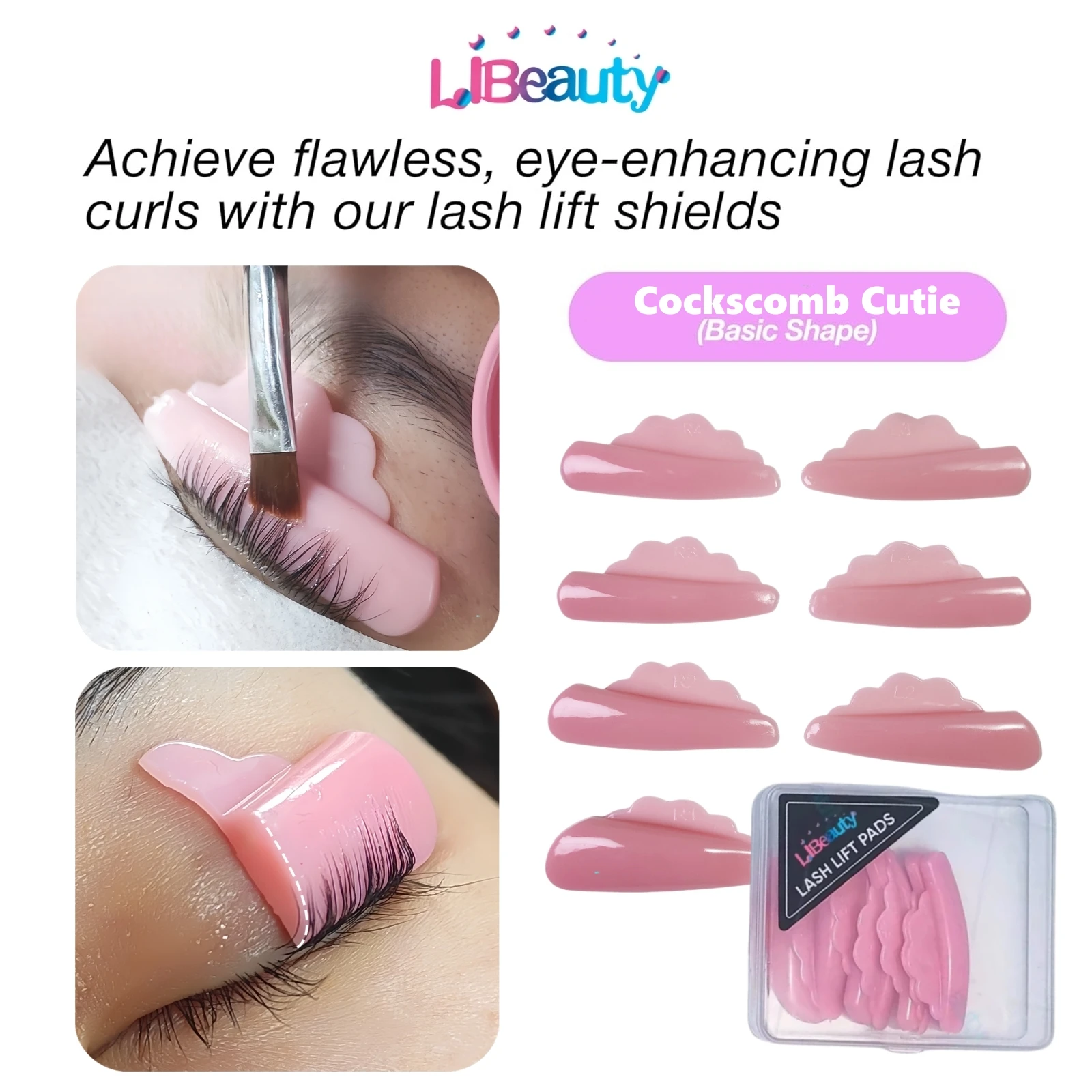 

Libeauty 4 Sizes Eyelash Perm Shield Eyelash Perm Rod Silicone Super Eyelash Lift Rod V Curl Eyelash Curler Pad Makeup Tool