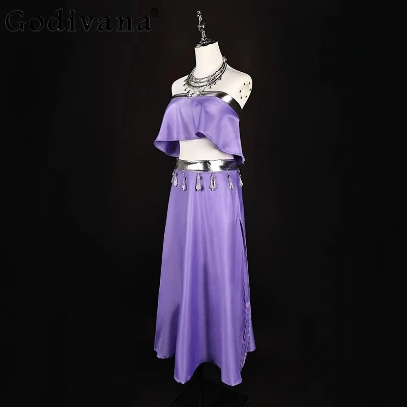 여성을위한 공주 스커트 세트 민소매 게임 애니메이션 카니발 Cos 전체 정장 여성 할로윈 유니폼 역할 놀이 의상