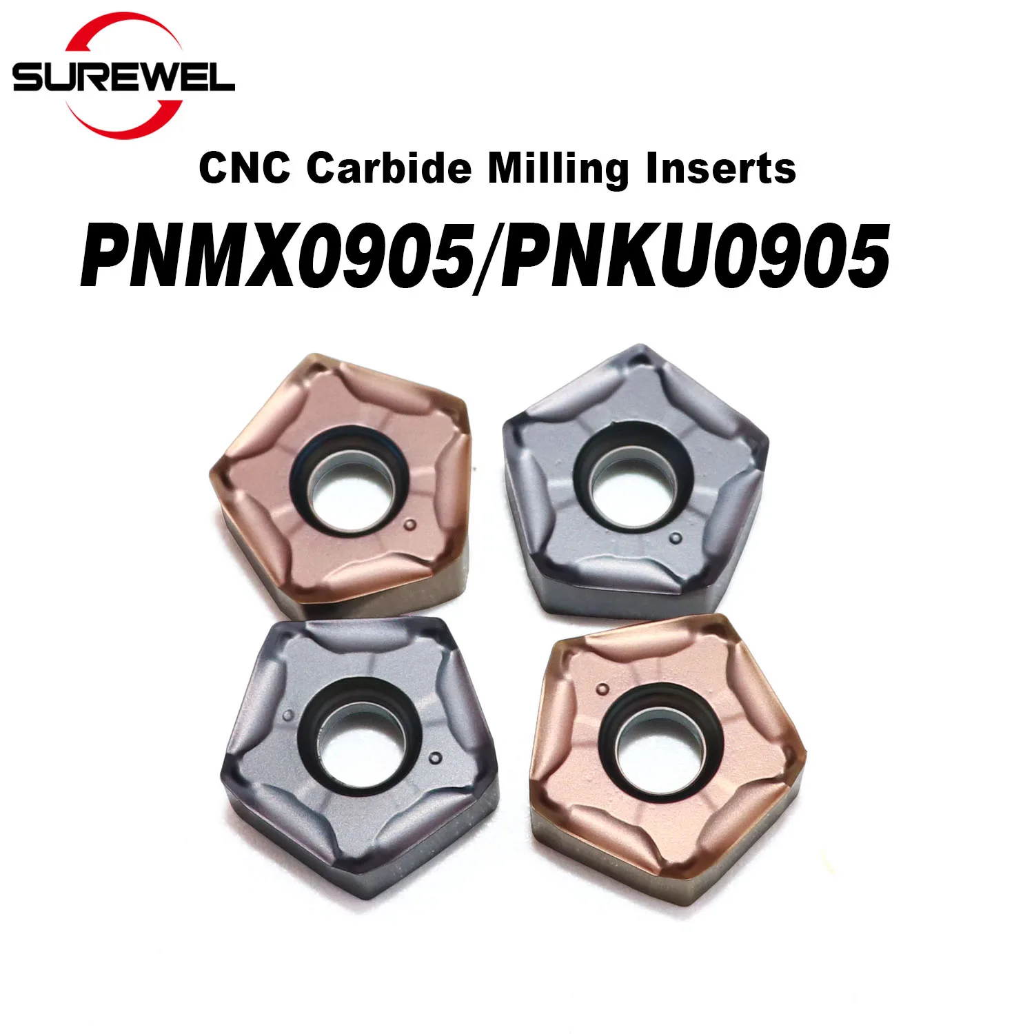 

SUREWEL PNMX090508ENER PNKU0905GNER CNC heavy-duty cutting double-sided High efficiency carbide insert Compatible PNMU090508ENER