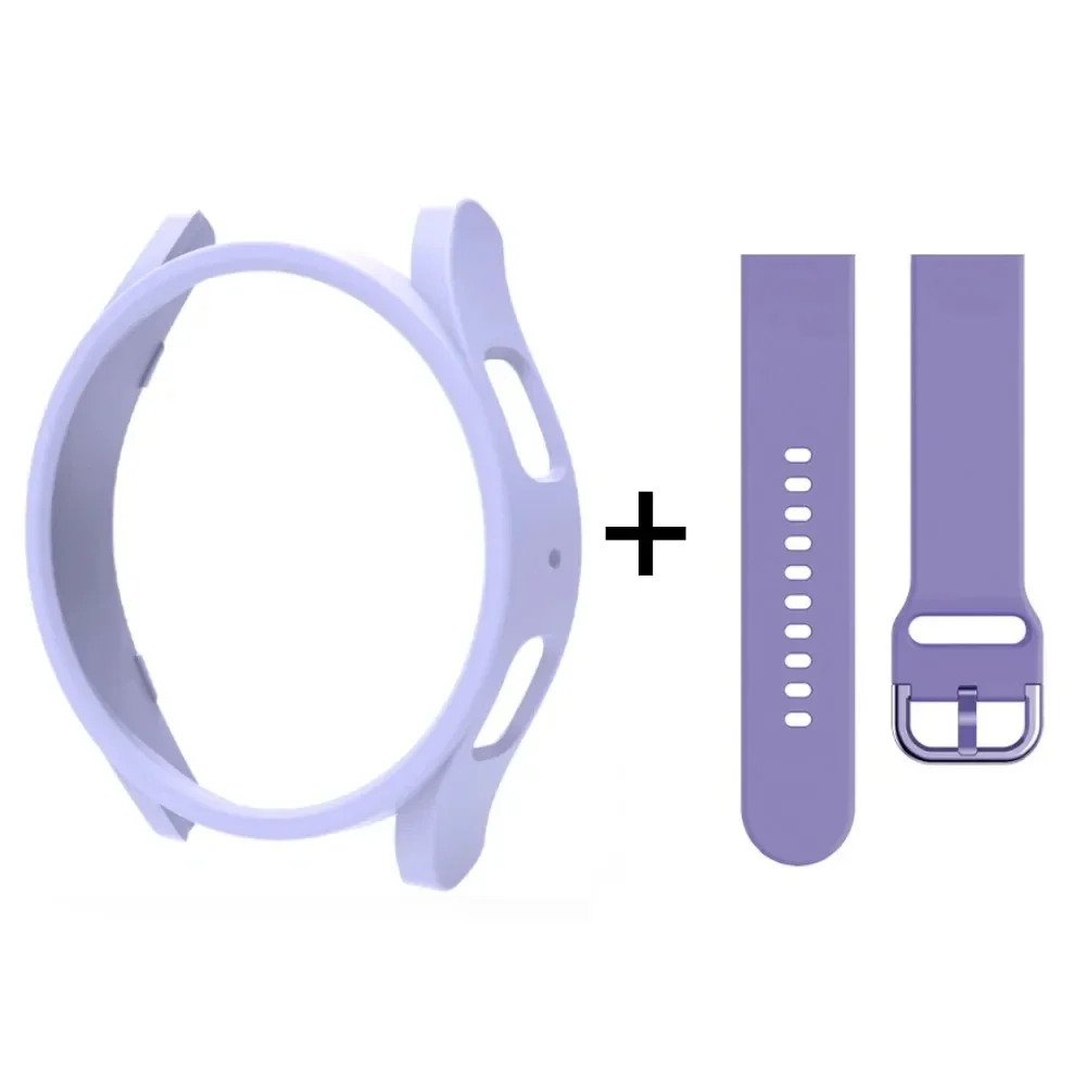 Tali + casing untuk Samsung Galaxy Watch, Bumper berongga PC 6/5/4 40mm 44mm untuk jam Galaxy 4/6 Klasik 42mm 46mm 43mm 47mm