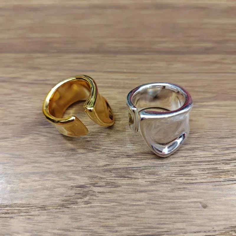 Nouvelle collection été : Bague ouverte en argent plaqué, élégante et simple, pour femme, accessoires de mode, bijoux de festival, sac cadeau