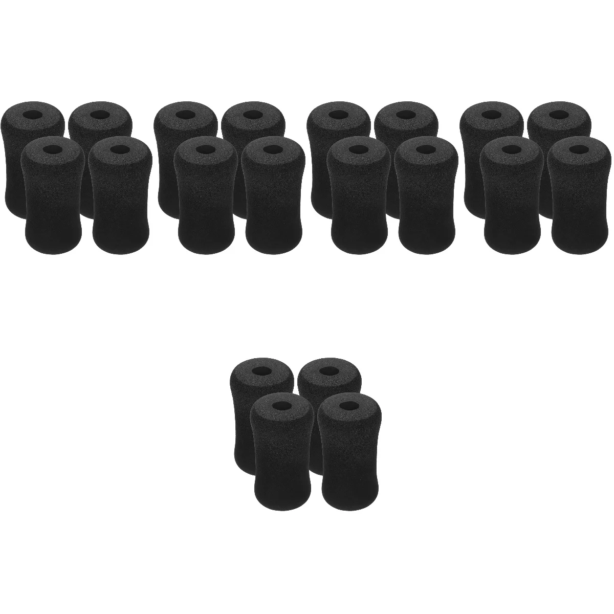 

5pcs 5 Pieces Exercise Equipment Black Foam Roller Mats for Home Workout Yoga Pads Knees