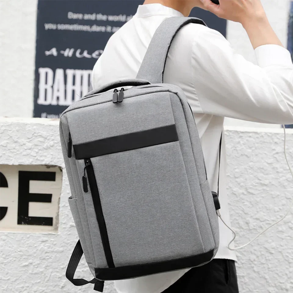 Business Laptop Backpack Large Capacity Multifunctional Usb Charging Waterproof Film Backbag Casual Shoulder Bag For Men