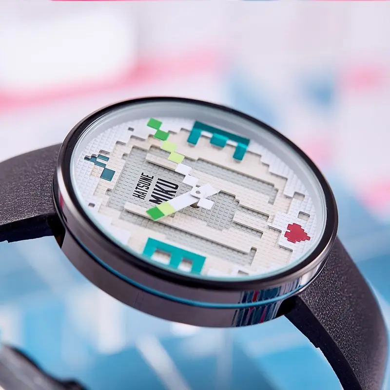 

Hatsune Miku Animation Surrounding Quartz Watch Co branded miku Jingyin Gemini Pixel Series Watches Gift between Friends