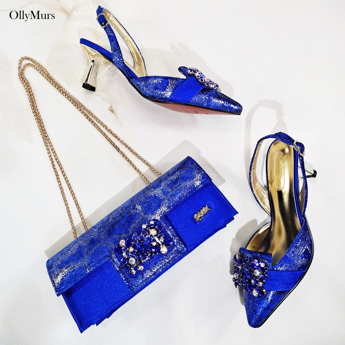 

Модные элегантные женские сандалии, обувь и сумка, комплект для вечеринки в африканском стиле, украшенные стразами, сандалии, обувь и сумка, комплект для вечеринки