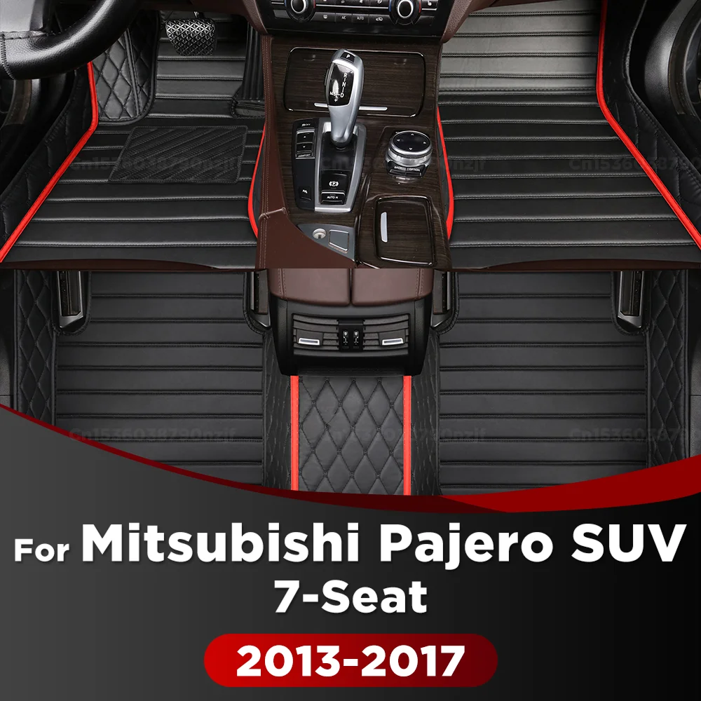 

Автомобильные коврики для Mitsubishi Pajero SUV 7-местный 2013-2017 16 15 14 Автоматические подушечки для ног Всепогодные коврики Полный комплект
