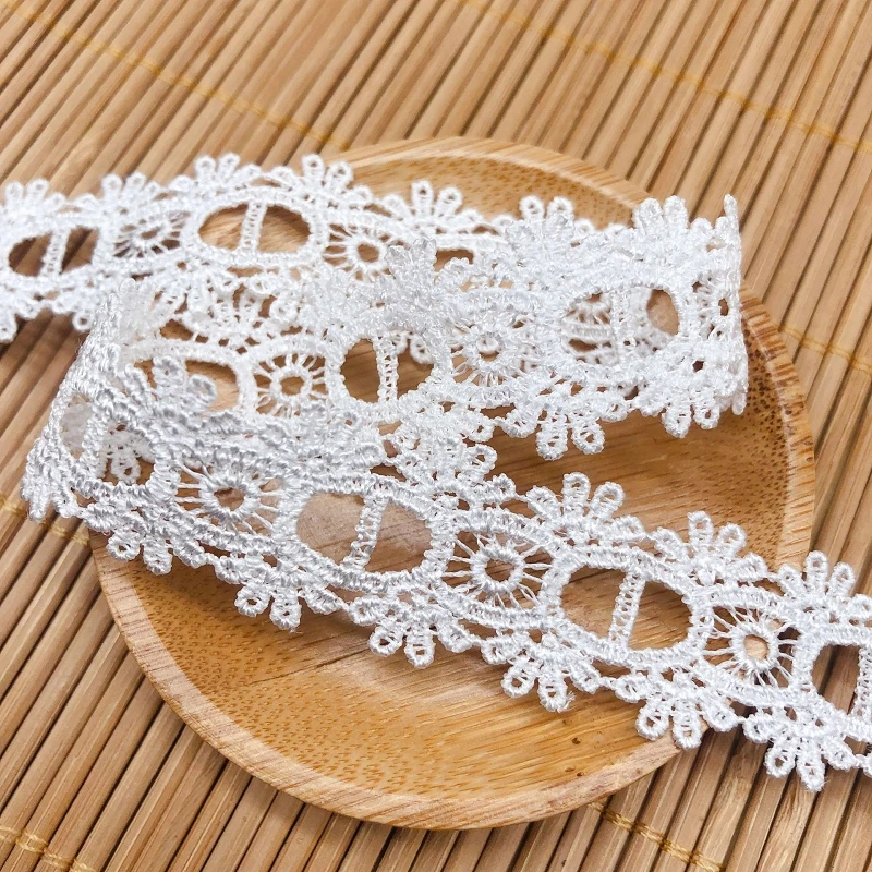

43Y/lot Handmade DIY Clothing Decoration Accessories Hollow out Water Soluble Polyester Lace Curtain Lace Trim Trimming