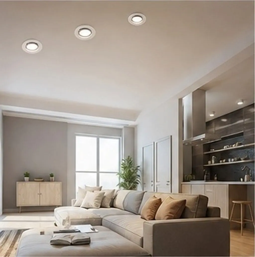 3Pcs Recessed Light Fixture Frames Metal Spotlight Downlight Holder for Mr16 Gu10 Ceiling Light Fitting Recessed Lighting Trim