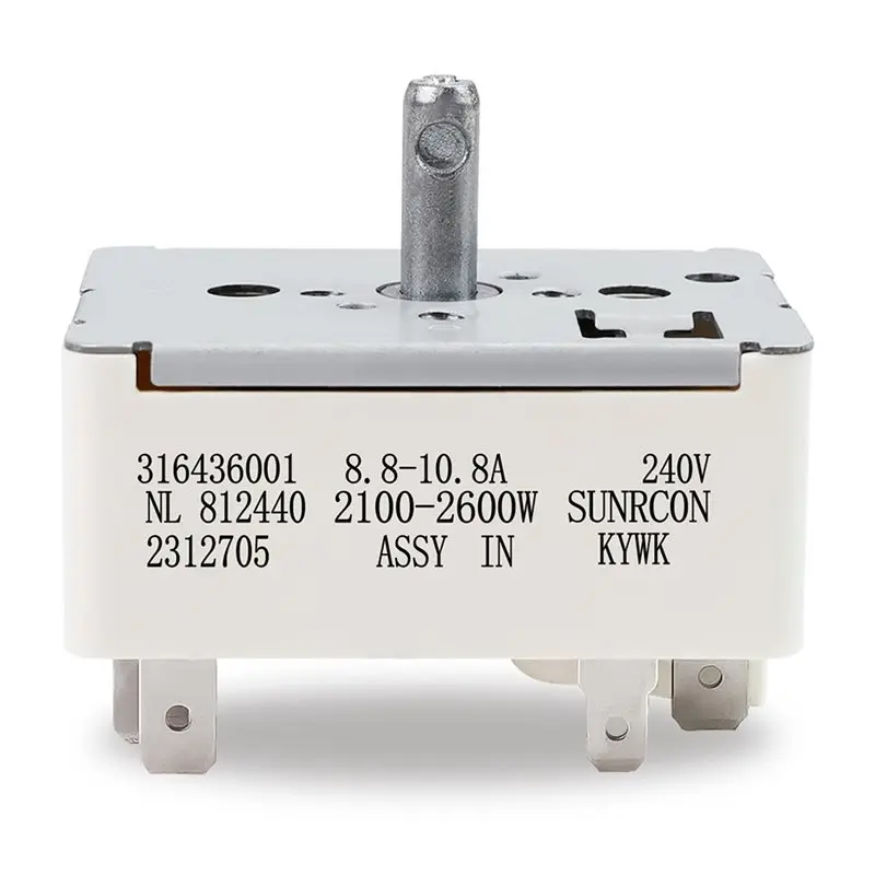 ABWM-Para Frigidaire Kenmore (8 Polegadas) 316436001, 316021501, 1155395, AP3885460, PS1145040, EAP1145040 Interruptor de Controle Infinito