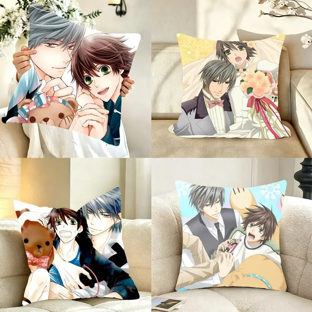 Romantic Anime J-Junjou Romantica Cushion Cover Bedroom bed reading backrest cushion Festive plush holiday Soft plush throw