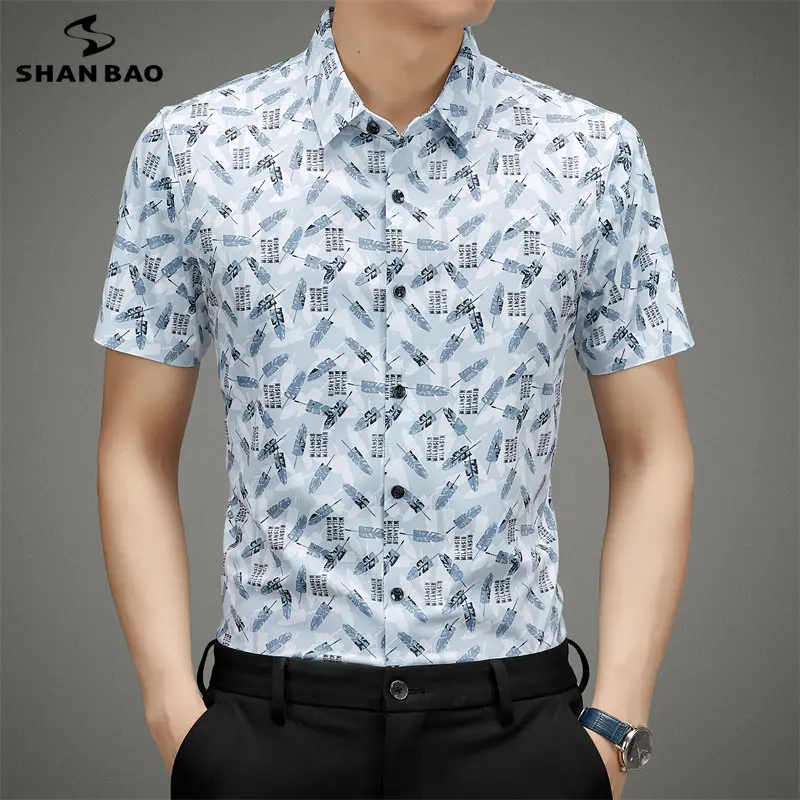 

Top Luxury Brand Designer Clothes Men Men's Summer High Quality Short Sleeve Shirt Classic Men's Casual Fashion Slim Fit Shirt