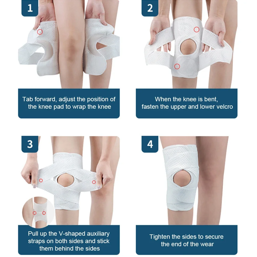 Rodillera de compresión profesional, soporte de rodilla ajustable transpirable, rodilleras ultrafinas de cuarta generación para menisco