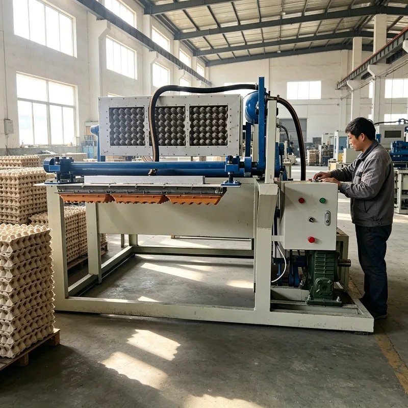 Egg Tray Forming Machine with Adjustable Speed Drive Different Capacity Requirement Pulp Molding Equipment Customized