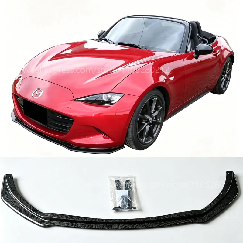 Carbon fiber front lip suitable for 16-22 Mazda MX-5 ND Miata single piece front shovel, front bumper, spoiler diffuser