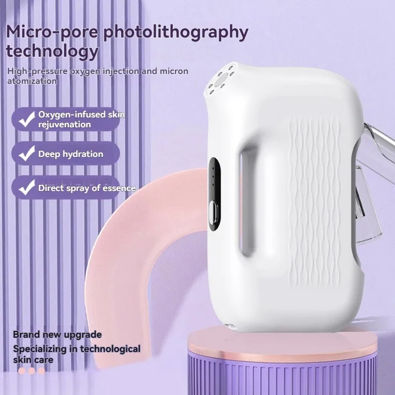 ABBO-Portable Handheld Oxygen Injection Sprayer For Hydration And Skin Brightening - USB Charged, 3 Modes