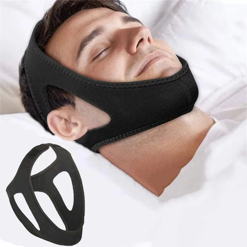 

Anti Snore Belt Stop Snoring Chin Strap Woman Man Night Sleeping Support Aid Tools Snoring Protection Jaw Bandage Health 2028