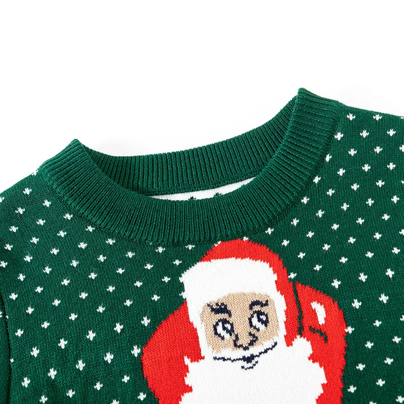 Factory direct sales 2024 Europe, America, autumn and winter children's Santa Claus sweater boys and babies bottoming pullover