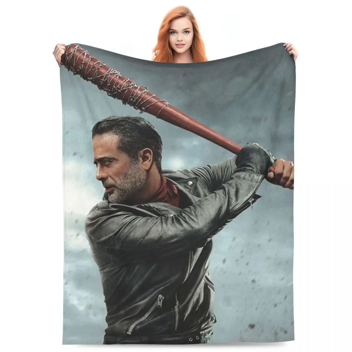 

The Walkings Dead Blanket Spooky Death Television Airplane Travel Flannel Throw Blanket Super Soft Chair Design Bedspread Gift