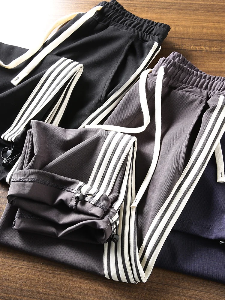 

Italian Legend Casual Sweatpants Adjustable Cuff Loose Fit Sports Leisure Straight Leg Long Pants Youth Spring Autumn