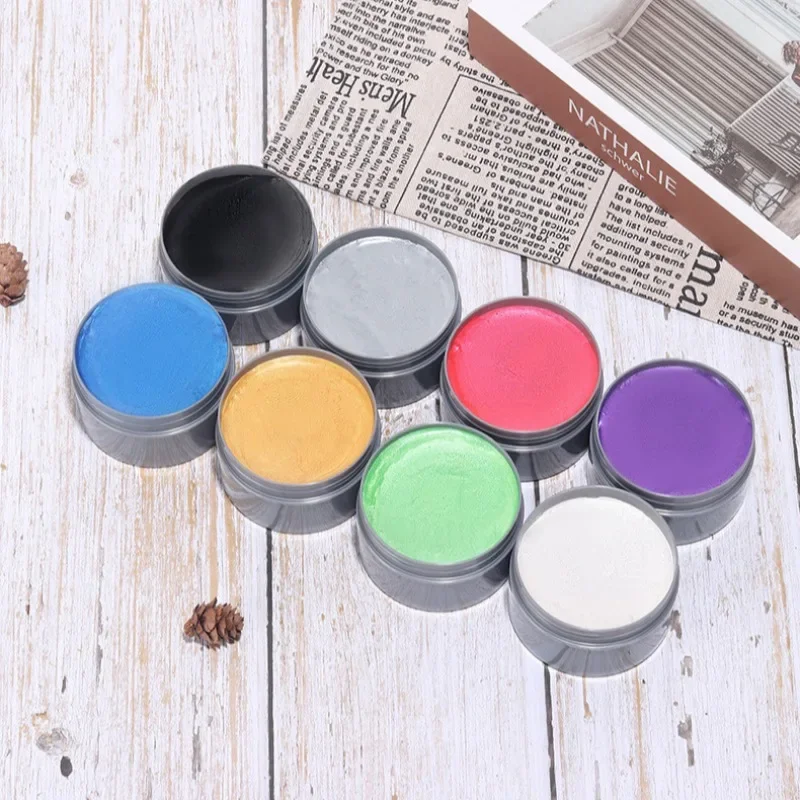 Colored Hair Clay Disposable Hair Dye Wax Men Gray Silver White Natural Black Colored Styling Hair Paste Tinte Para El Cabello