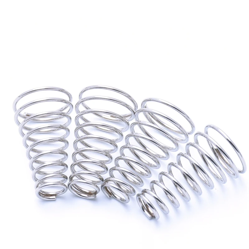 Wire Diameter 0.4 0.5 0.7 0.8 0.9 1.0 1.2 1.4-2.0mm 304 Stainless Steel Tower Springs Conical Cone Compression Pressure Spring