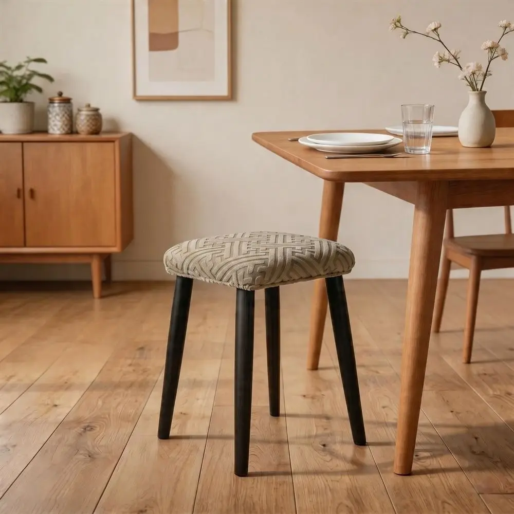 Solid Color Chair Seat Cover Washable Waterproof Stretch Seat Covers Removable Square Shape Stool Case for Square Chairs