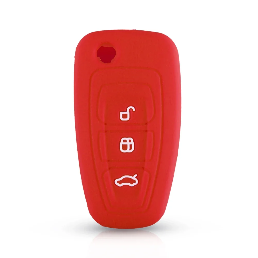 KEYYOU 3 Taste Silikon Auto Remote Key Fob Abdeckung Fall Für Ford Ranger C-Max S-Max Fokus galaxy Mondeo Transit Tourneo Custom