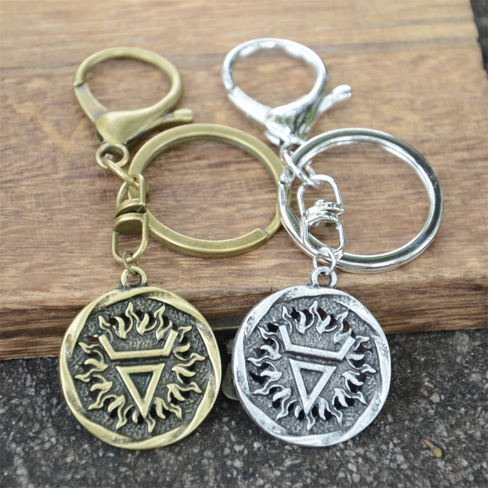 Nostalgia Slavic Veles Symbol Womens Mens Keychain Wealth Talisman Amulet Key Accessories