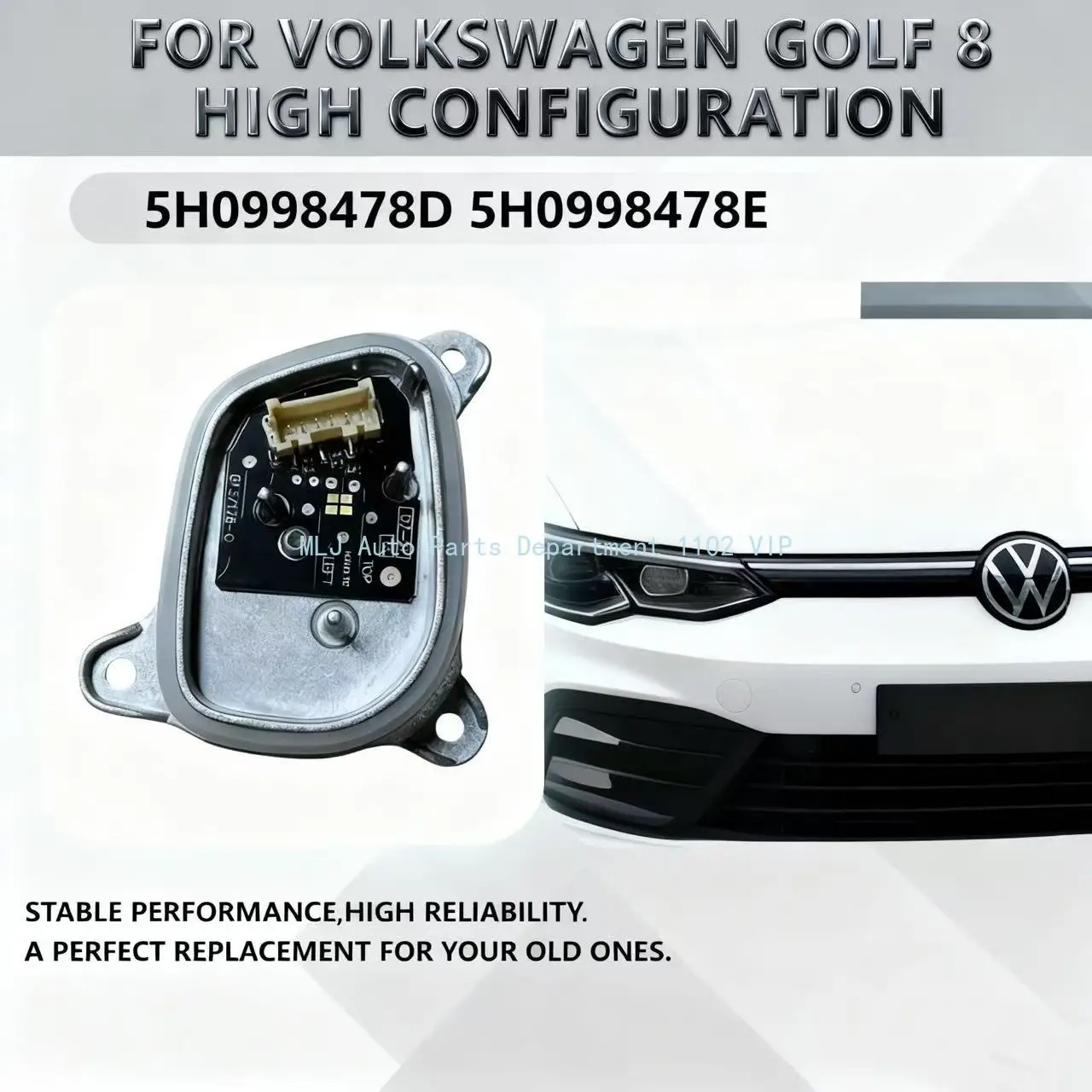 

OEM 5H0998478B For Volkswagen Golf 8 MK8 2020-2022 5H0998478C Headlamp Assembly LED Headlight DRL Module Angel Eyes