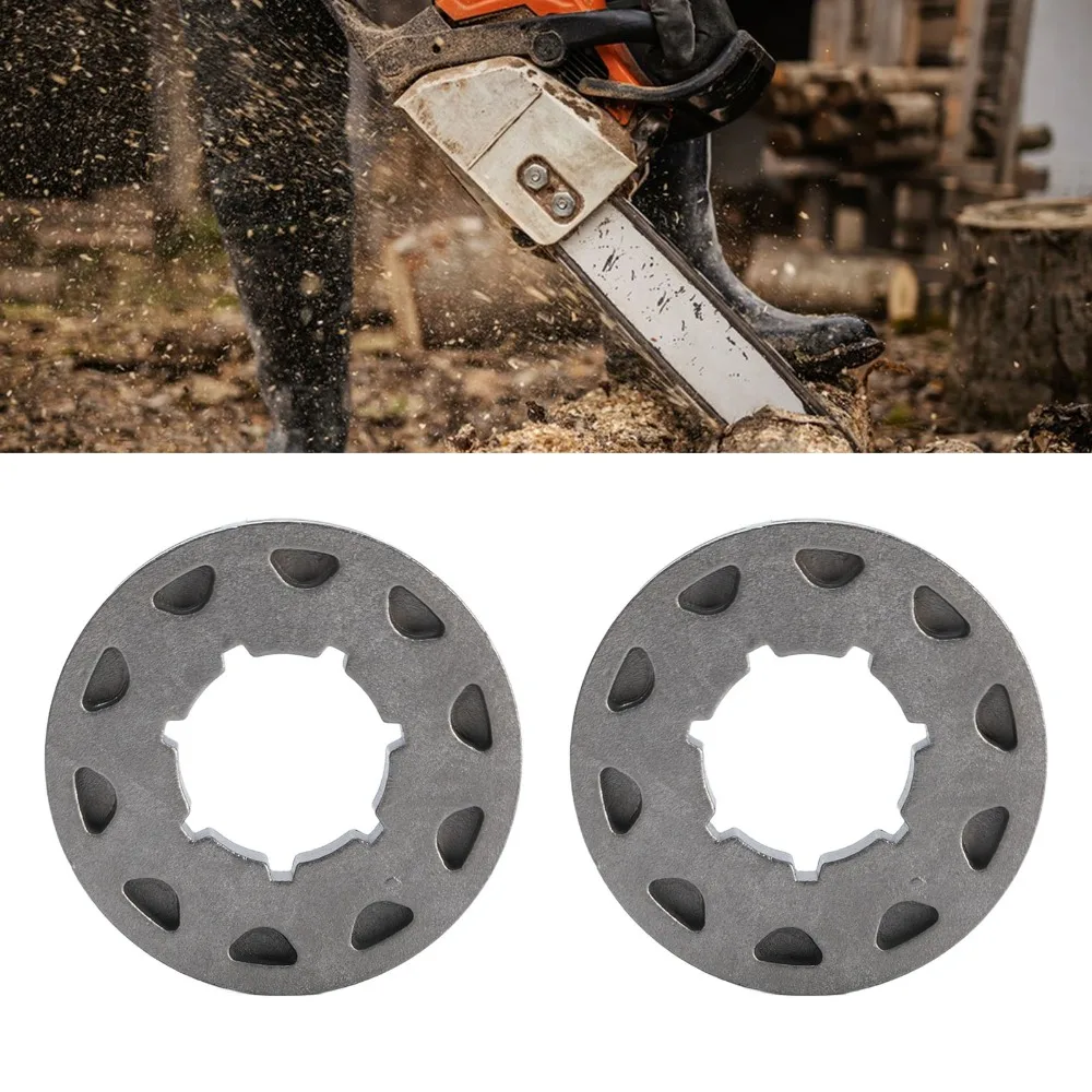 2PCS Universal Chainsaw Rim Sprocket Metal Dark Silver Chainsaw Parts 10 Tooth Compact for Stihl 070 080 090 MS640 MS660