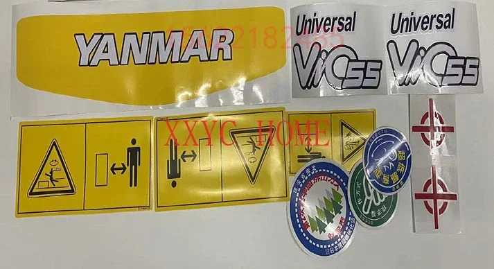 

Vio 15 17/20/25/30/35/45/55/65 full vehicle stickers for Yangma excavator logo