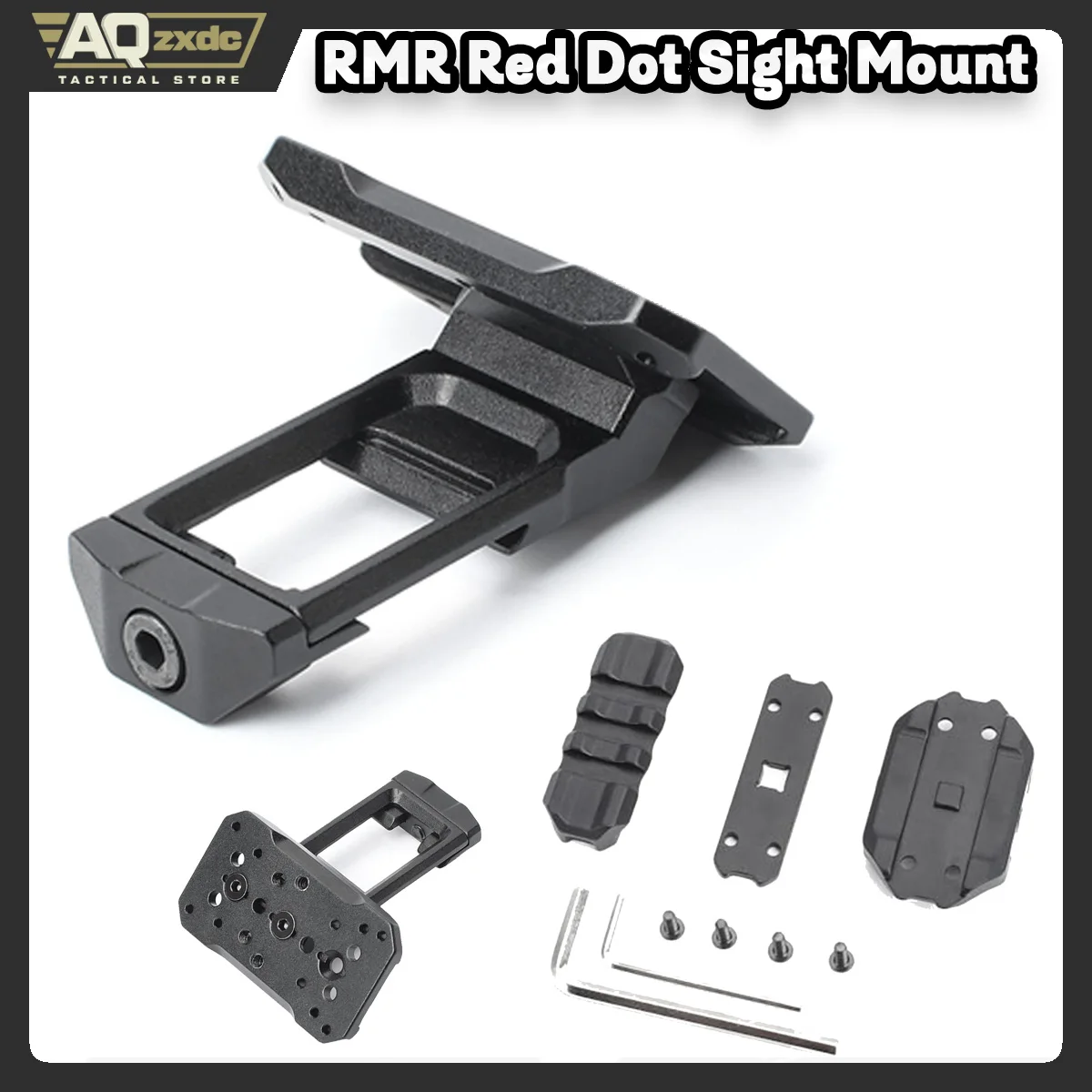

AQzxdc RMR Red Dot Sight, Universal 45-Degree Lightweight Optic Mount with Mount Adapter Plates Included, Fit for 20 mm Rail