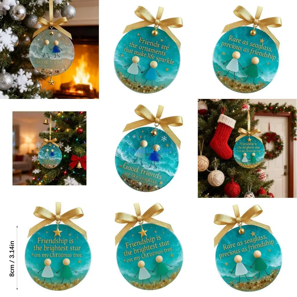 

U2JC Premium Acrylic Friendship Holiday Ornament Shatterproof Design For Christmas Decorations And Whole Year Display