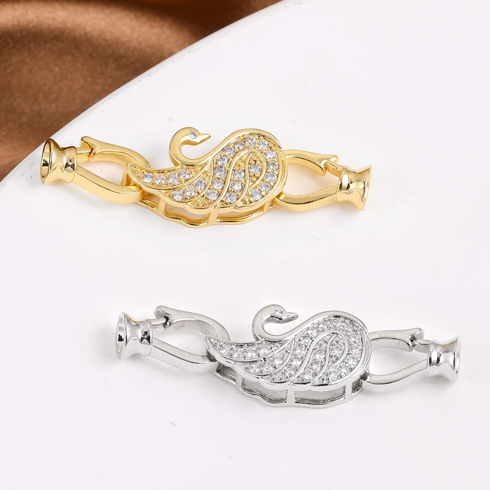 Juya hand gefertigte 18 Karat vergoldete versilberte kreative Verschlüsse Schlösser Verschlüsse Zubehör für DIY Handarbeiten Perlen Perlen Schmuck herstellung – Detail 14