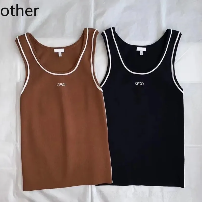 2024 Women Summertime Designer Embroidery Vest Sleeveless Breathable Pullover Top Womens Sports and Leisure Tops