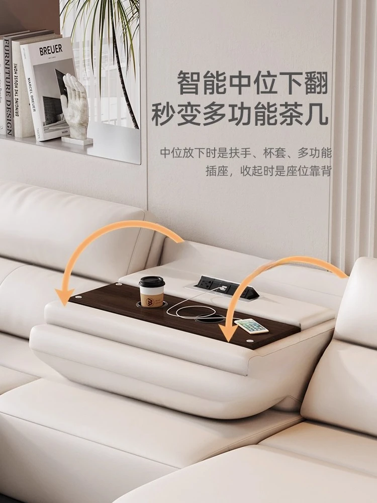 أريكة سرير كهربائية بدون جدار، مسرح منزلي ذكي قابل للسحب متعدد الوظائف ثنائي الغرض