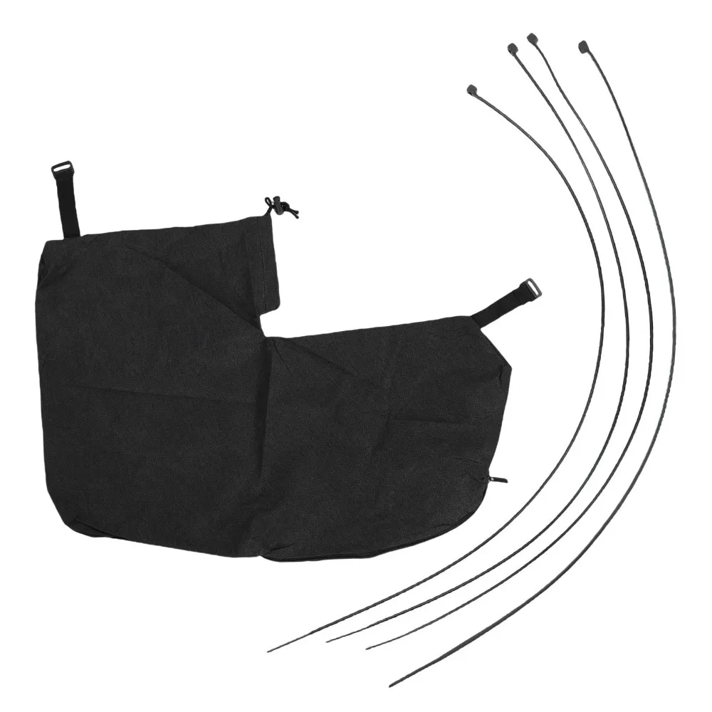 Durable Non Woven Fabric Leaf Blower Bag Black Universal Leaf Collection Bag Tear-Resistant Compact Outdoor Use Tool