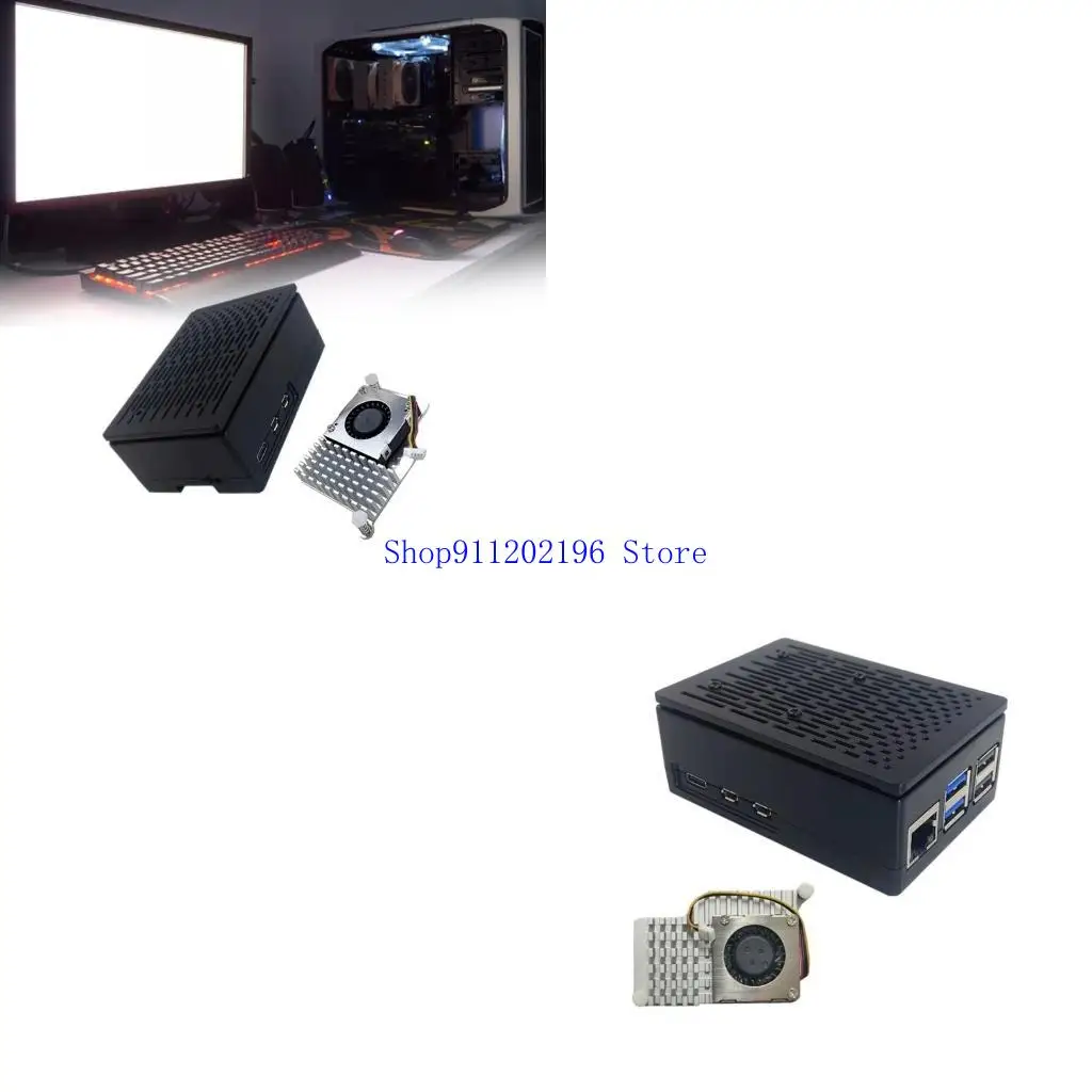 

P82A ABS Injection Molded Case Protective Box Optional Official Heatsink Fan for RPI5