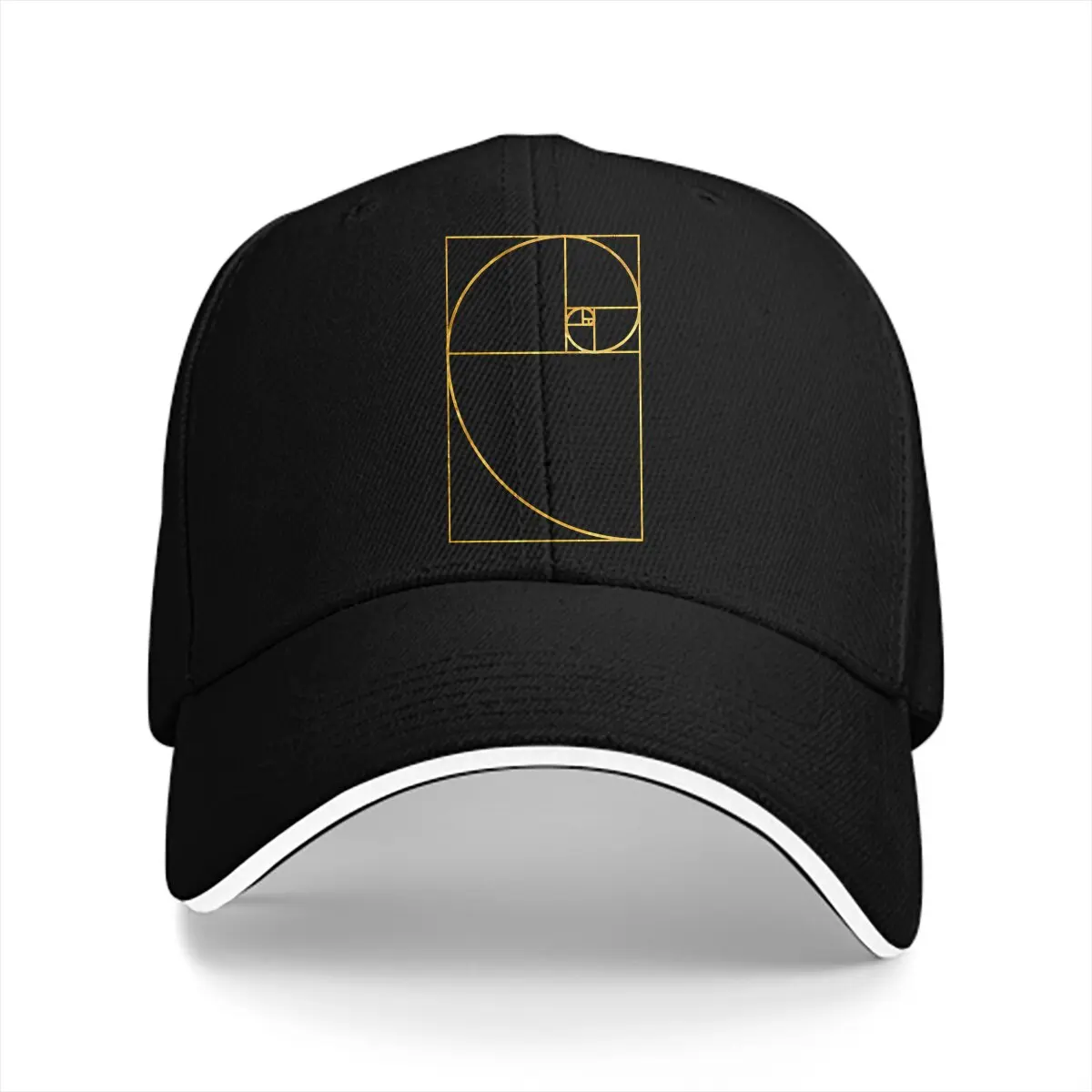 Pure Color Dad Hats Sacred Spiral Men's Hat Sun Visor Baseball Caps Fibonacci Sequence Golden Ratio Peaked Cap