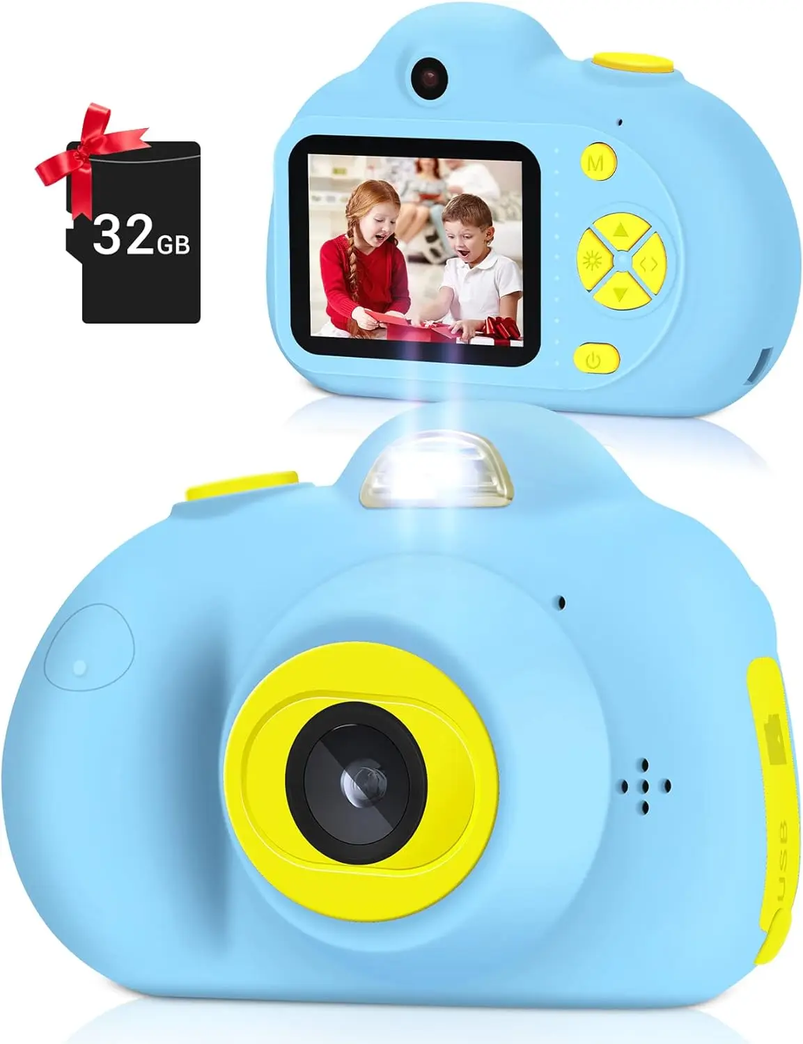 Cámara de vídeo Digital HD para niños pequeños, Mini cámara de Selfie de 1080P, grabadora de vídeo de Navidad y cumpleaños, juguetes para niños