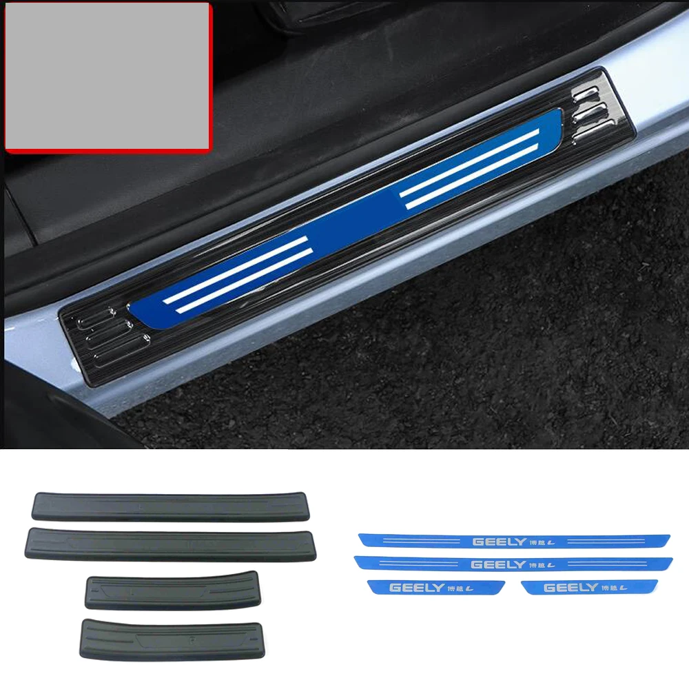 

For Geely Boyue L 2023-2024 Auto Decoration Stainless External Door Sill Scuff Plate Welcome Pedal Styling Sticker Accessories