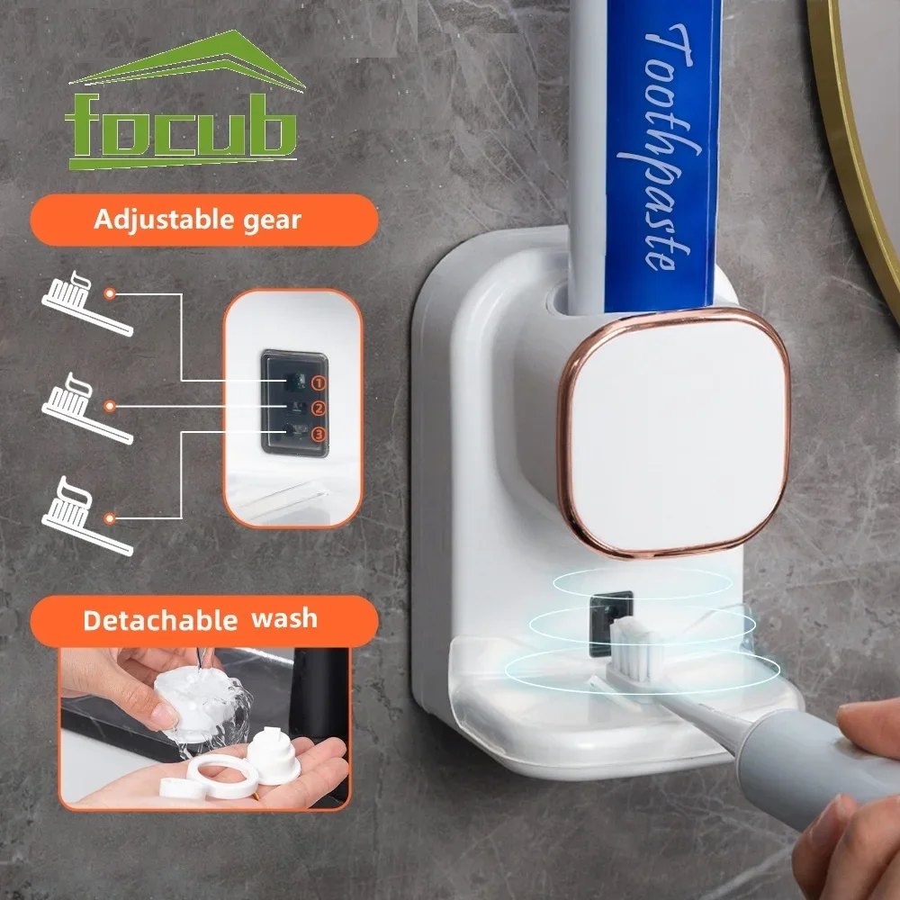 Electric Toothpaste Dispenser Automatic Toothpaste Squeezer Wall Mounted Toothpaste Machine with Sensor for Bathroom Accessories