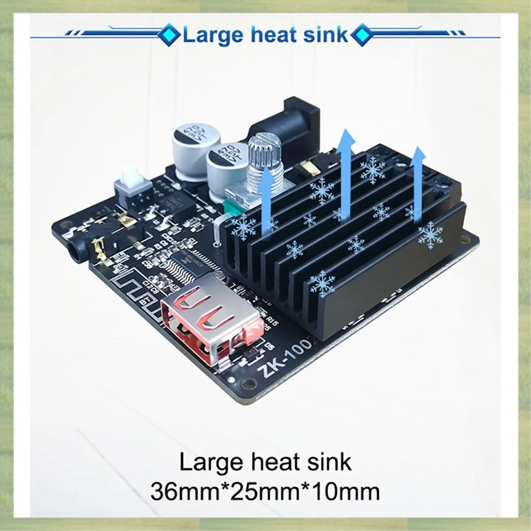 N15R-2X ZK1002M Bluetooth 5.0 AUX USB อินพุตเสียงเอาต์พุตเครื่องขยายเสียงเครื่องขยายเสียงโมดูล 100Wx2