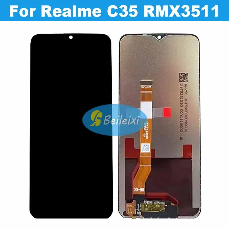 For Realme C35 RMX3511 LCD Display Touch Screen Digitizer Assembly Replacement Parts