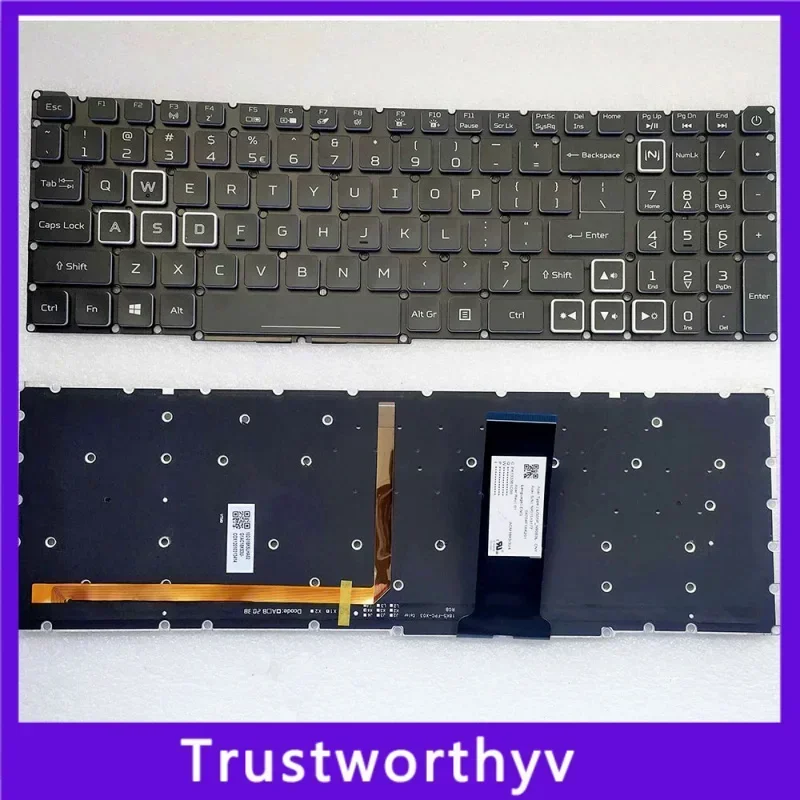 

NEW US keyboard with RGB backlit For ACER Nitro 5 N20C1 AN515-43 AN515-55-50V2 AN 517-51 N18C4