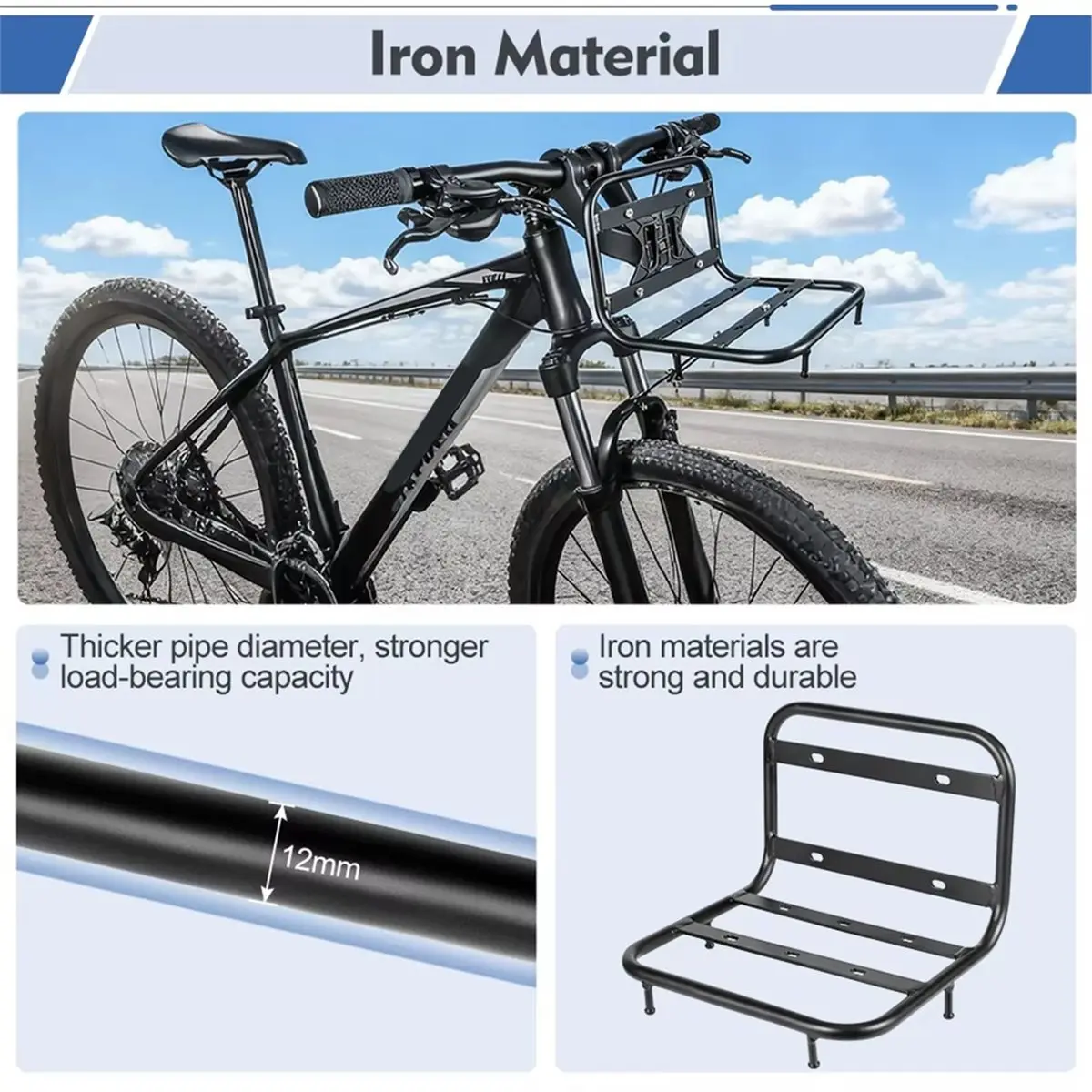 

AD10 NEWBOLER MTB Bicycle Front Rack Carrier Panniers Bag Luggage Shelf Bracket Trunk for Bicycle Accessories