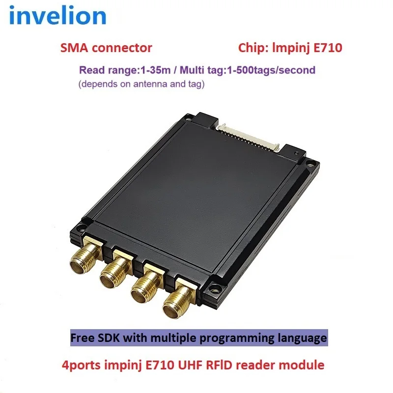 قارئ المنافذ وحدة RFID EPC Gen2 ، مليون هرتز ثابت UHF ، قارئ سلبي ، tcp-ip ، RJ45 ، إيثرنت ، RS232