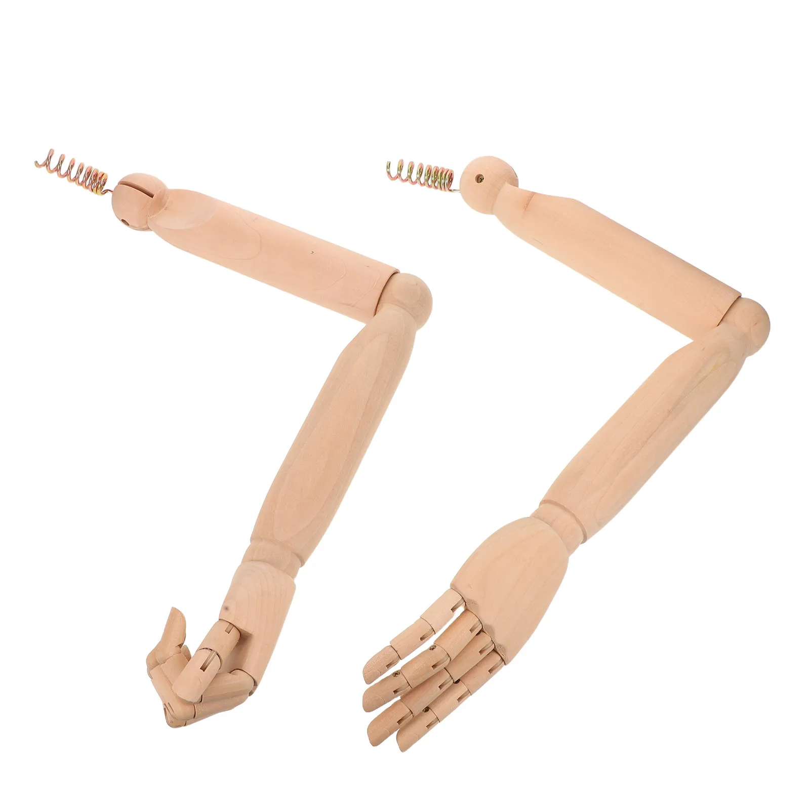 

Wooden Mannequin Arm Realistic Bendable Replacement Hand Flexible Joint Poseable Display Articulated Wood Hand
