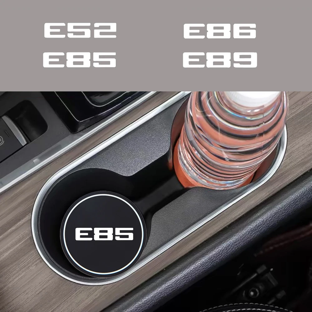 

2Pcs Car Anti-Slip Silicone Coaster Auto Water Cup Drink Mat Insert Coaster Pads Car Silicone Coaster For BMW E52 E86 E85 E89